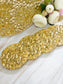 Gold gemstone pattern decorative tray with 4 matching coasters