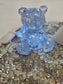 Resin 'Light up" Bear with Silver foil and lights