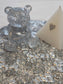 Resin 'Light up" Bear with Silver foil and lights