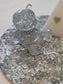 Resin 'Light up" Bear with Silver foil and lights