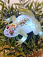 Resin 'Light up" Frog in Gold, Green and Pearl with lights and glow-in-the-dark glitter