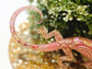 Resin Tribal Gecko in Pink and Glitter