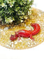 Resin fat tail Gecko in Deep red and glitter