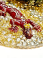 Resin Tribal Gecko in Deep red and Glitter