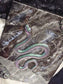 Resin marble snake wall art