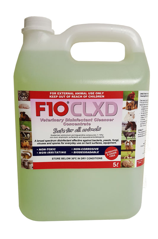 F10 CLXD5 Veterinary Disinfectant/Cleanser 5L Gallon