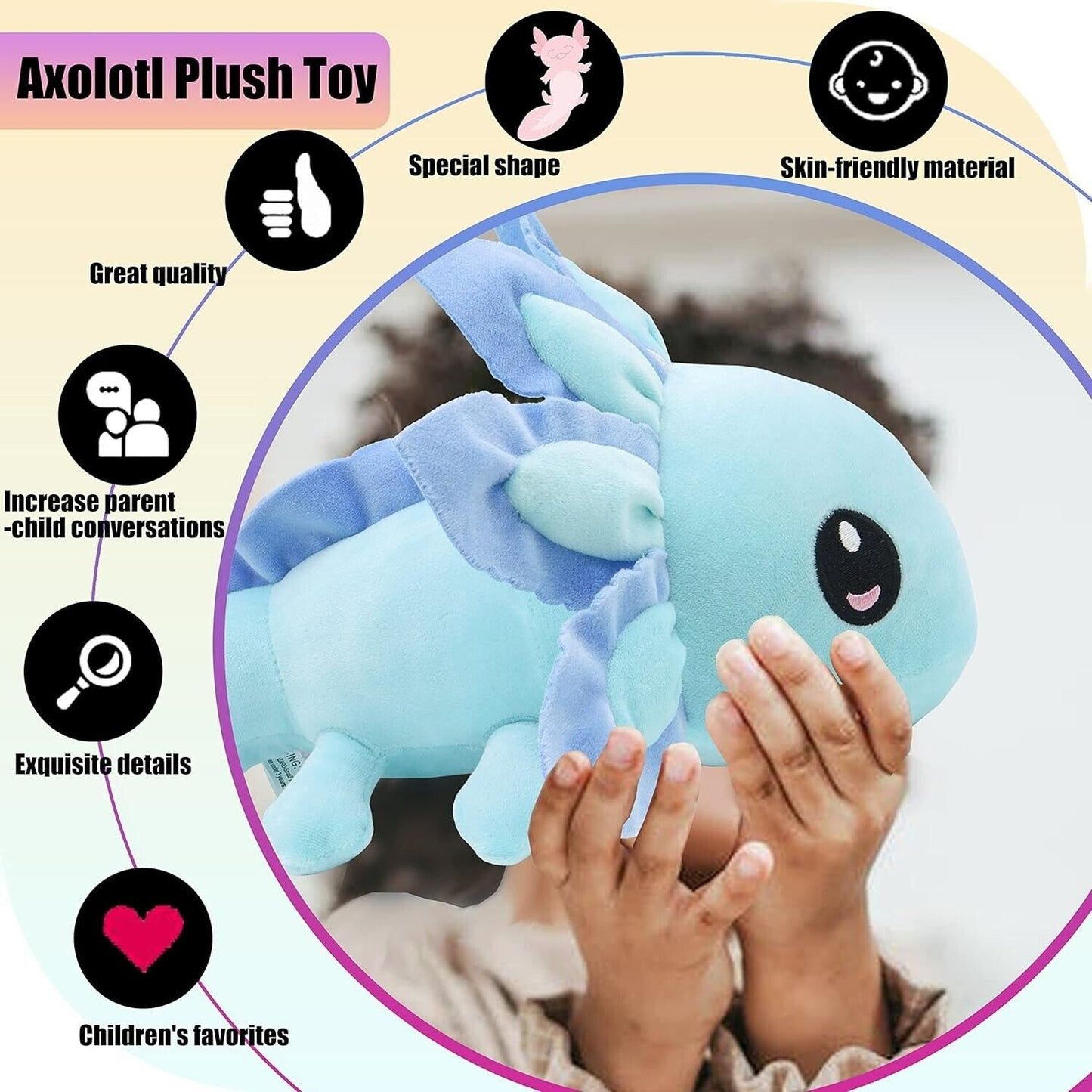 Axolotl Plush Soft Toy - Perfect for Cuddling and Playing