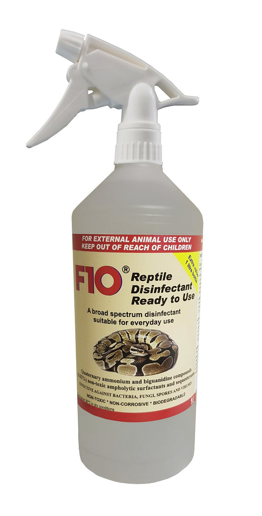 F10 Reptile Disinfectant "Ready to Use" with trigger spray 1L