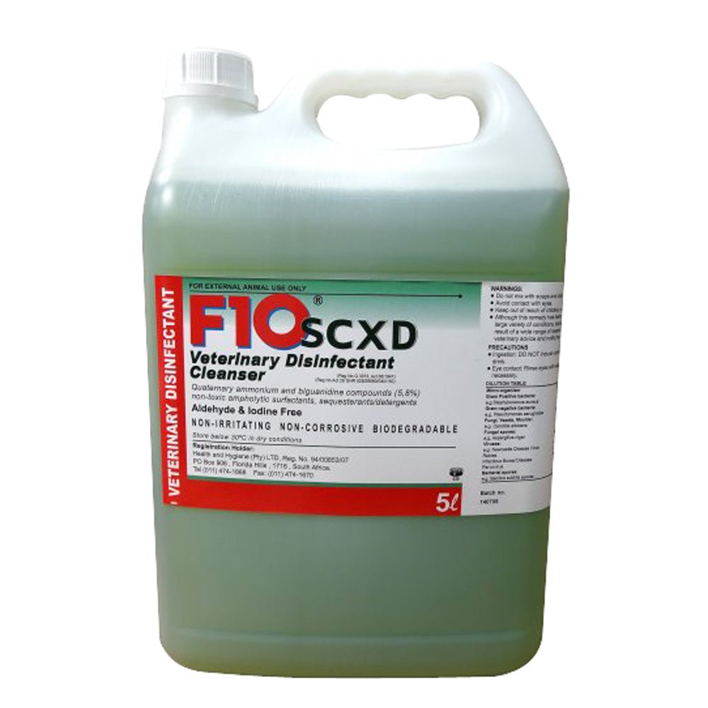 F10 SCXD5 Veterinary Disinfectant 5L Gallon