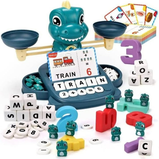 Kids 101 Piece Balance Maths Educational Toy Matching Letters & Numbers Game for Ages 3-8