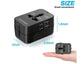 Universal Travel Plug Adapter with 2 USB Ports for Worldwide Travel - Black