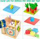 Montessori Wooden Activity Cube Baby 12 months+ - 8 in 1 Wooden Sorting and Stacking Toy Set