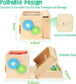 Montessori Wooden Activity Cube Baby 12 months+ - 8 in 1 Wooden Sorting and Stacking Toy Set